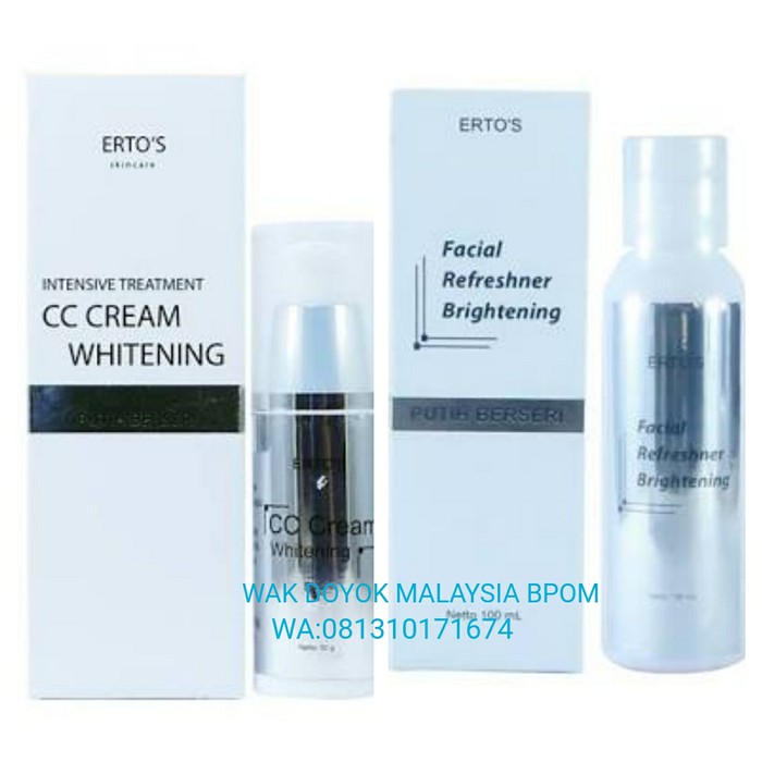 BPOM ERTOS / CC CREAM ERTOS / TONER REFRESHNER BRIGHTENING ERTOS