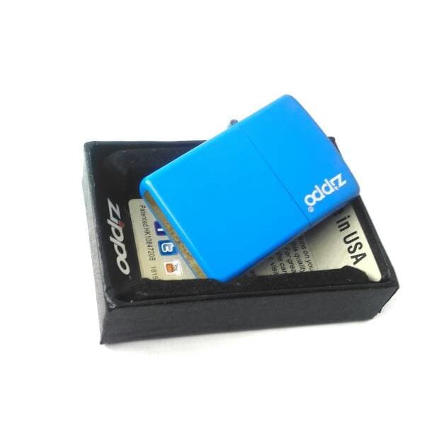 korek zippo matte biru muda blue langit zippo mancis murah box