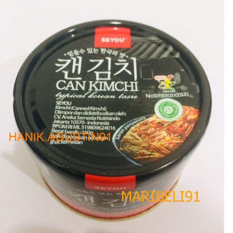 

CAN KIMCHI seyou korea 160gr HALAL ( kimchi kaleng ) MUJIGAE MB91