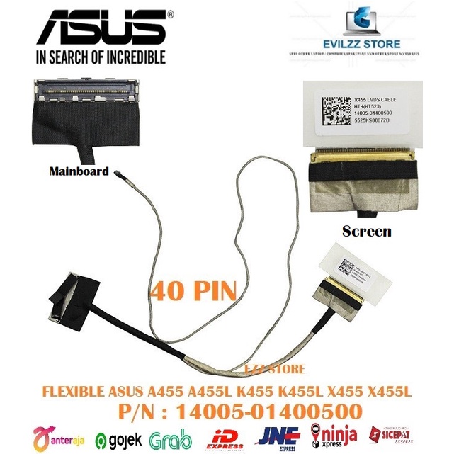 CABLE KABEL FLEXIBLE KFLESKIBEL LAPTOP NOTEBOOK ASUS X454 X454W X454WA X454Y X454YA X455L 14005-0140