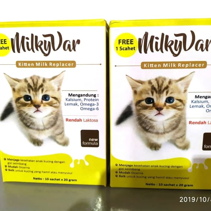 MilkyVar 1 Box Susu Anak Bayi Kucing Growssy Kitten Cat Milk Replacer