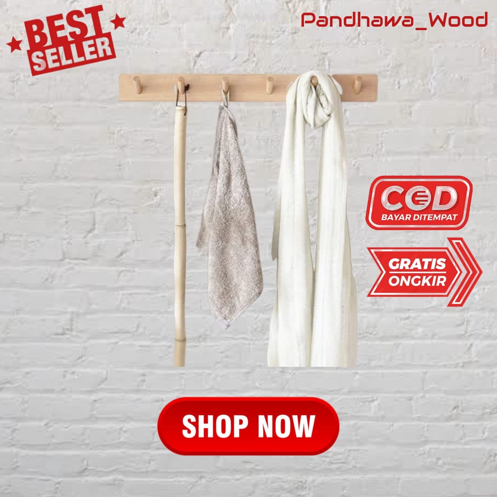 Rak Gantung   Serbaguna dengan 5buah hook gantungan