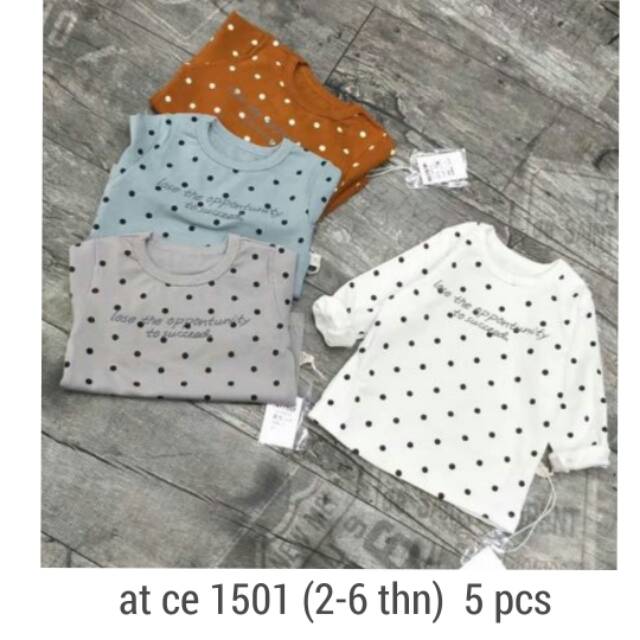 Atasan anak import polkadot