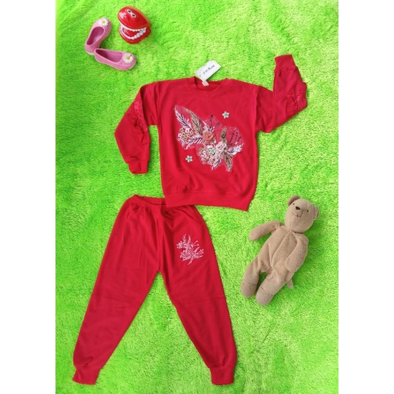 Setcel/Set Celana Sweater Jogger Import/Impor Anak Perempuan Umur 3-7 Tahun