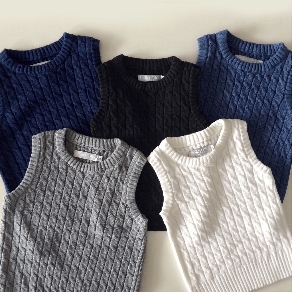 BAJU HANGAT ROMPI  RAJUT  ANAK  TOM VEST KNITWEAR Shopee 