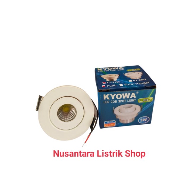 Led Spot Light Cob 3Watt Putih Sorot Arah Kyowa