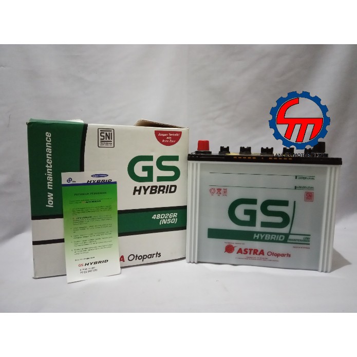 Aki accu Basah GS Astra HYBRID N50 12v 50Ah Terrano