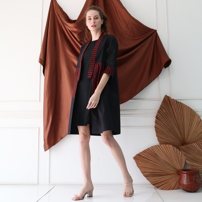 Nayara Batik Outer Batik Samita - coklat, sm