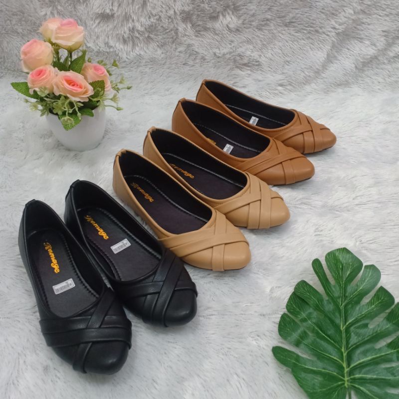 FLAT SHOES SEPATU WANITA SOL KARET H14 37/44