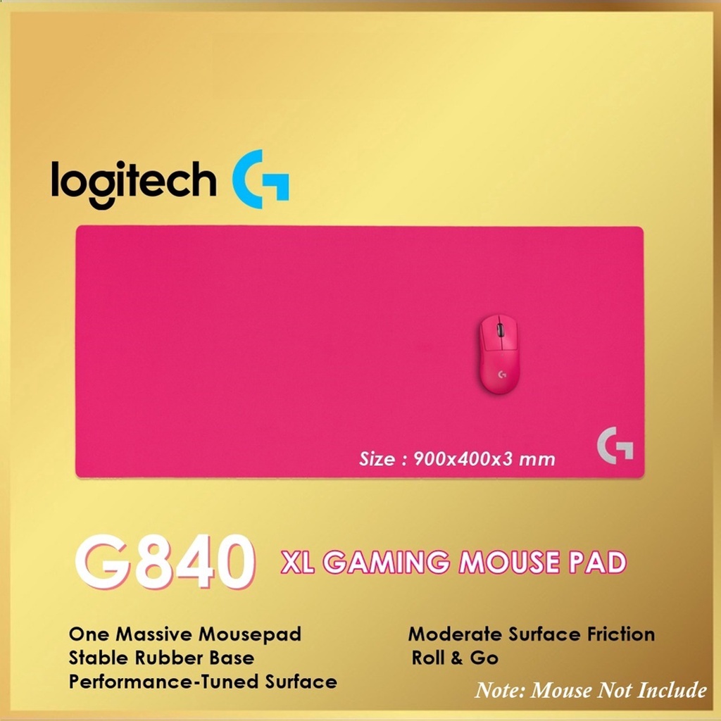 Logitech G840 Cloth Gaming Mouse Pad XL - Magenta