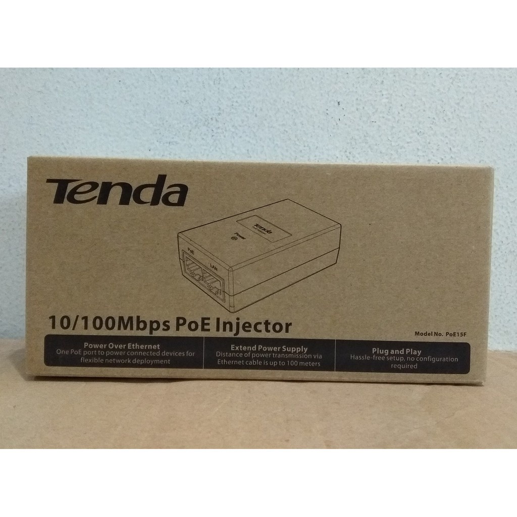 TENDA PoE15F 10/100Mbps PoE Injector