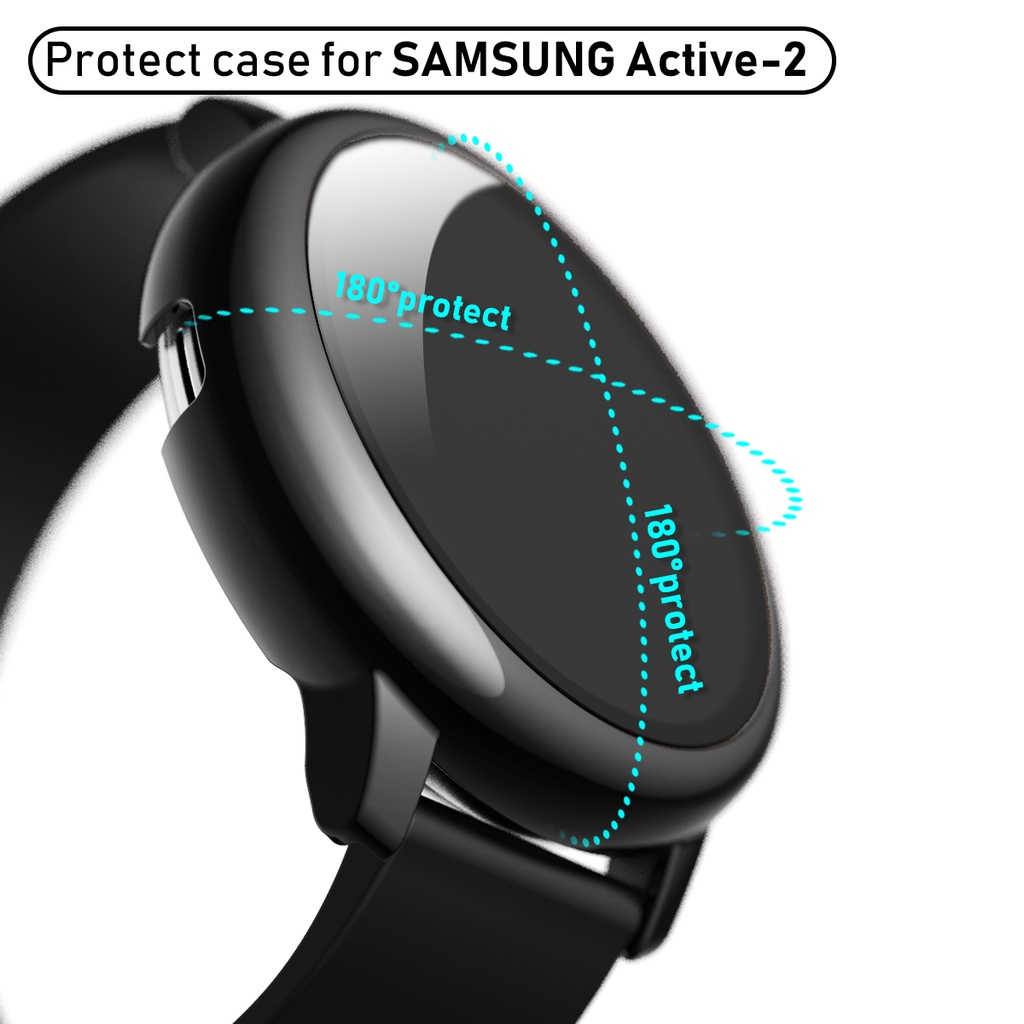 Casing Pelindung Samsung Galaxy watch active 2 44mm / 40mm Dengan Frame bumper