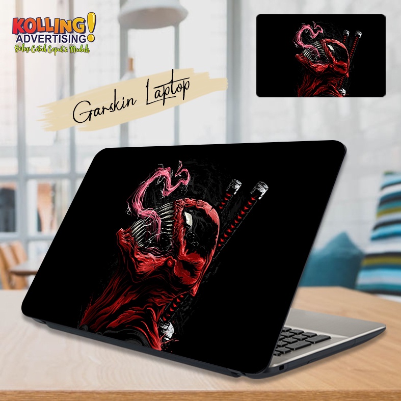 Garskin Laptop Deadpool Symbiote Marvel Skin Laptop Stiker Laptop