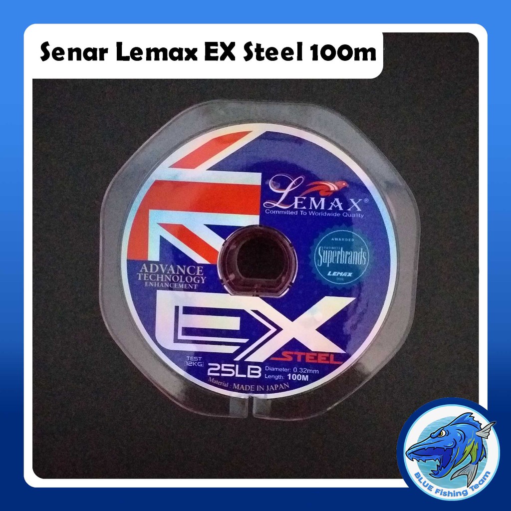 Senar Pancing Lemax EX Steel 100m - biru_team