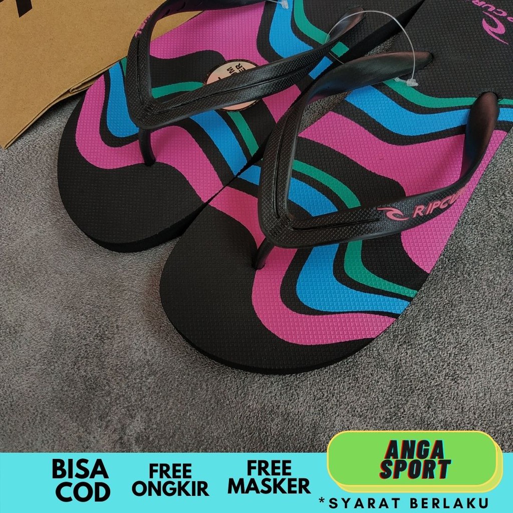 SANDAL JEPIT RIPCURL / SENDAL DISTRO PRIA / SENDAL SURFING COWOK / SANDAL KASUAL MOTIF GELOMBANG