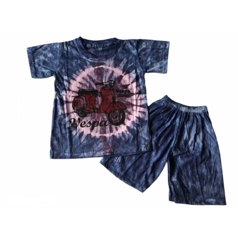 BAJU SETELAN WISATA VESPA ANAK 1 - 6 TAHUN