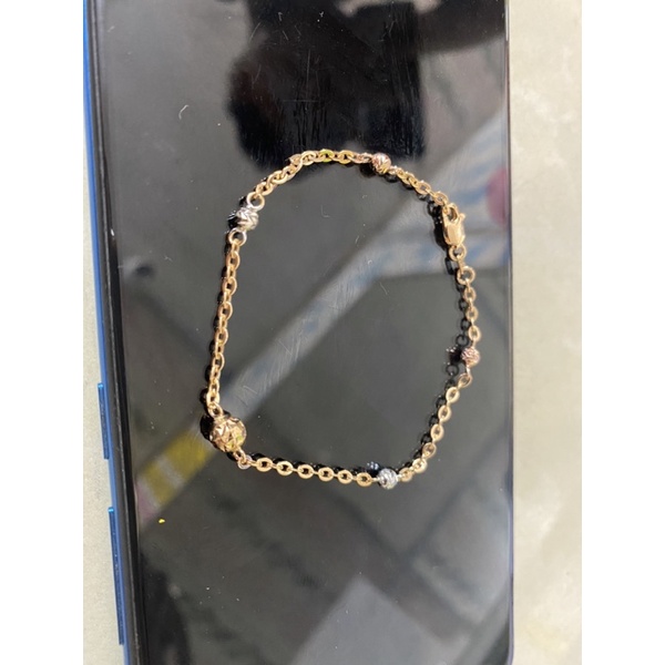 gelang emas asli kadar 700/16k dewasa gold dan rosegold