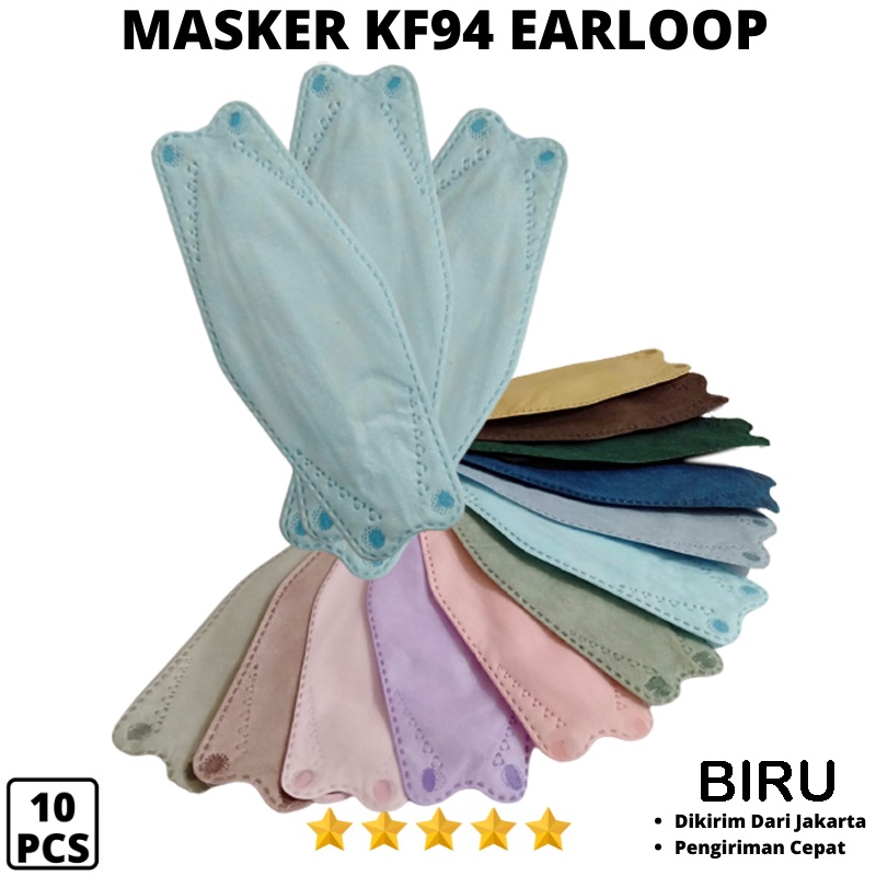 Masker Model Korea kf94 4ply 1 pack isi 10 pcs Earloop Convex masker KF 95Face Mask / 10 pcs