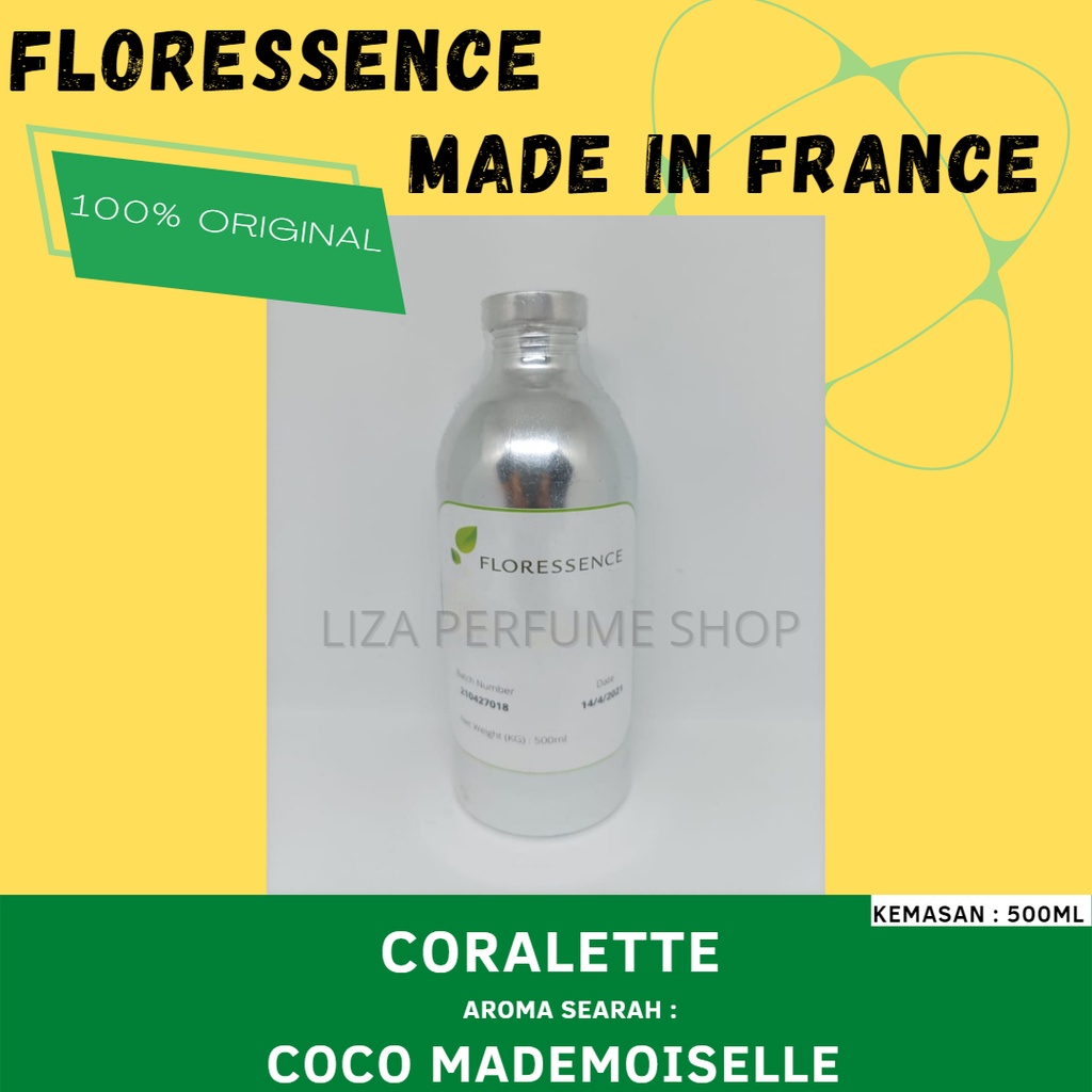 Bibit Parfum SEGEL COCO MADEMOISELLE ( CORALETTE )By FLORESSENCE / Bibit Perfum  coco mademoiselle/ 