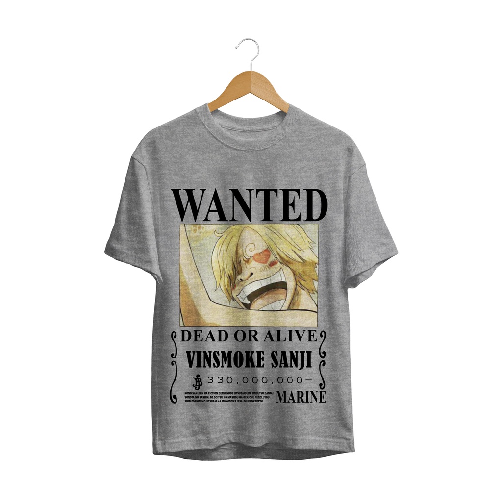 T-SHIRT BAJU ONE PIECE WANTED VINSHMOKE SANJI