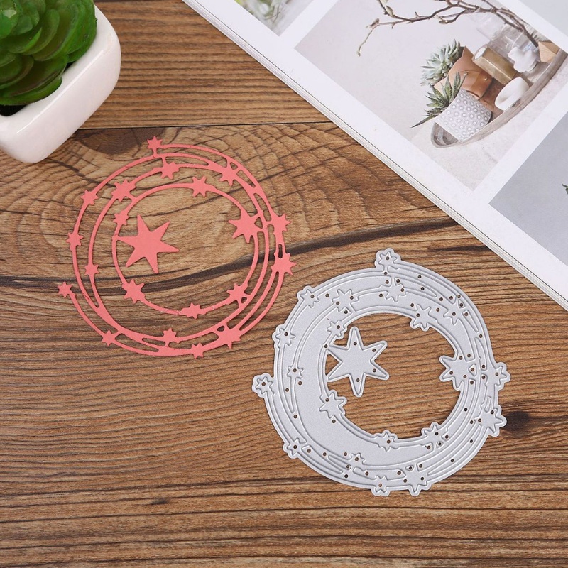Cetakan Stensil Cutting Dies Motif Snowflake Natal Bahan Metal Untuk Scrapbook / Craft DIY / Embossing