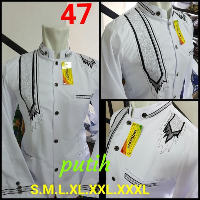 JASKO PUTIH BORDIR MOTIF SORBAN No.47