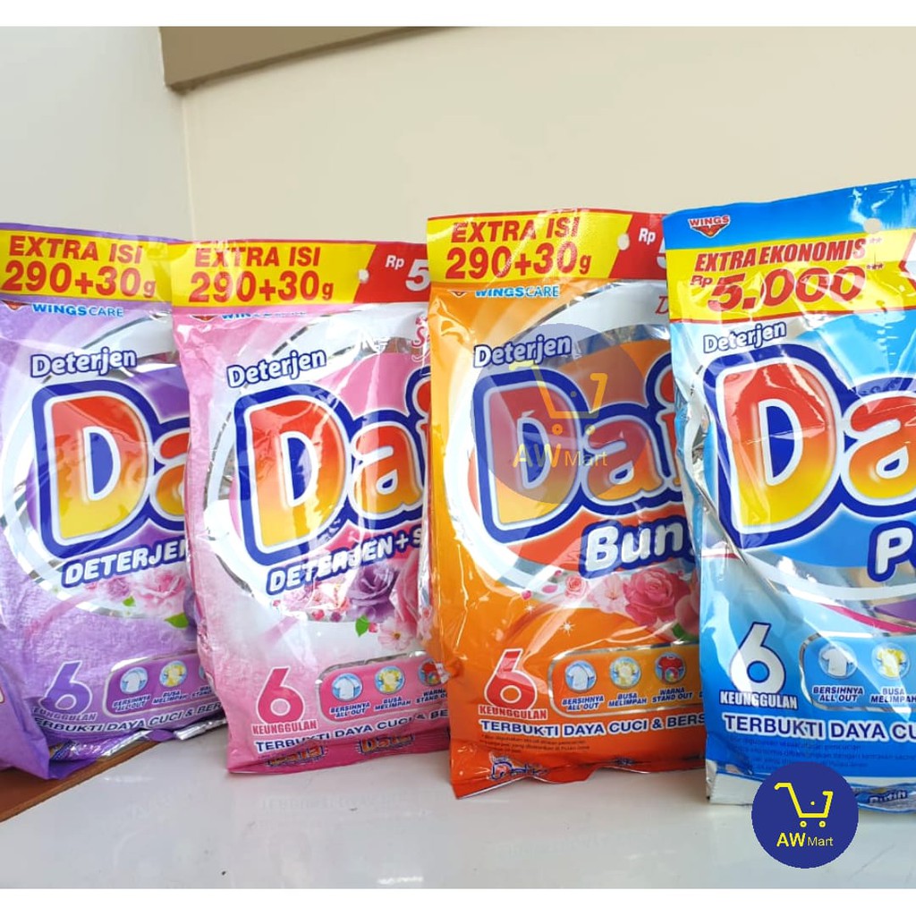 Daia 252gram, 263 gram MURAHH!!  (DARI PABRIK LANGSUNG) Deterjen + softener - Rp 5000