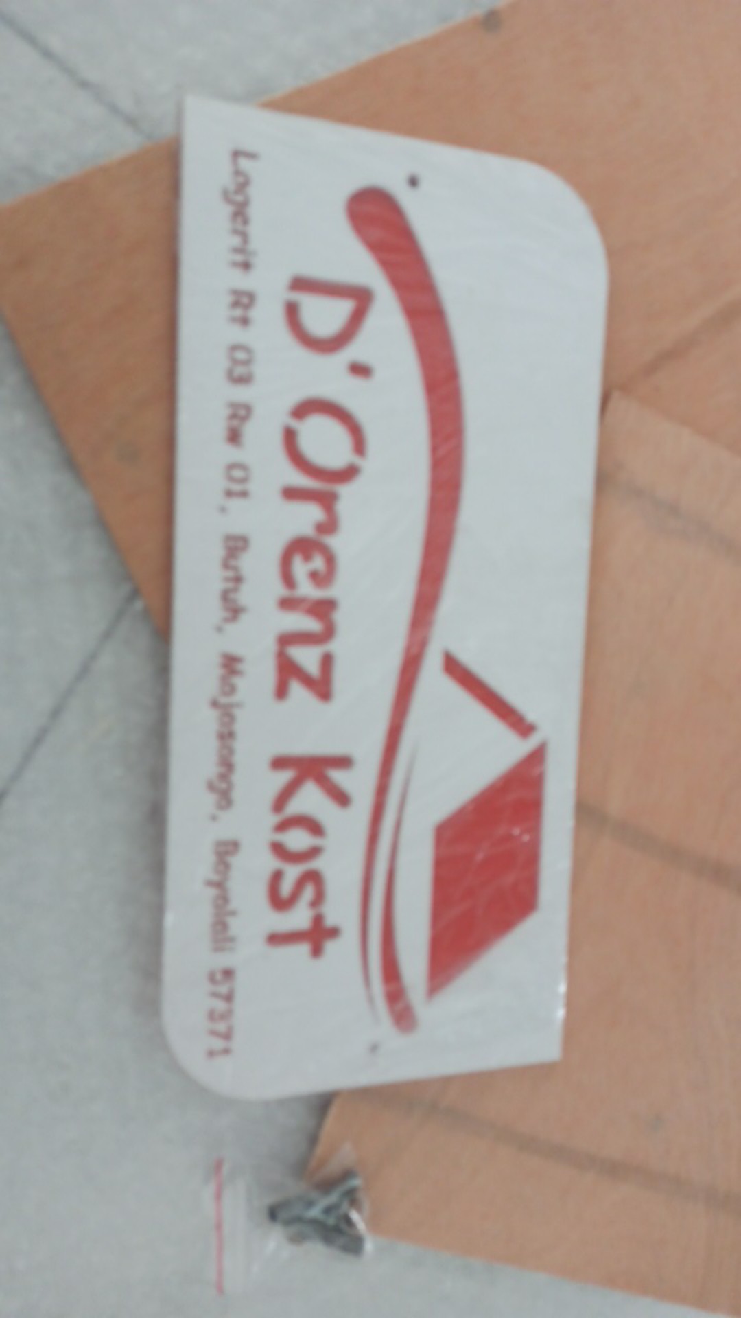 Nomor Rumah Acrylic/akrilik Modern Minimalis Model 004