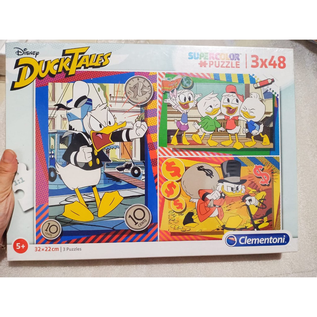 clementoni disney puzzle disney duck tales 3x48pcs donald