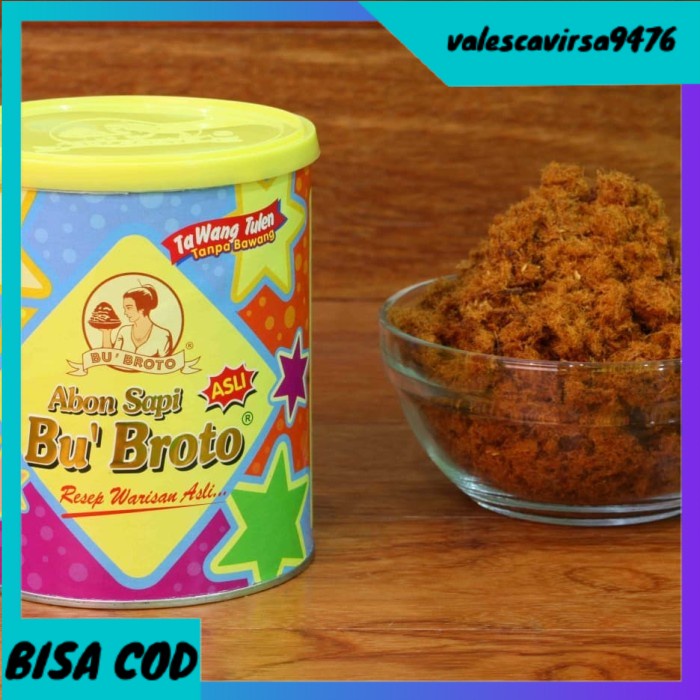 

⭐BISA COD⭐ ABON SAPI BU BROTO TAWANG TULEN 200 gr kemasan KALENG/COMPOSITE Renyah