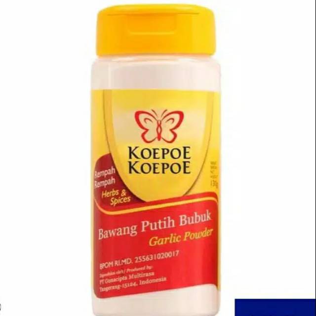 

Bawang Putih Bubuk Cap Koepoe Koepoe 130gr / Garlic Powder Kupukupu 130gr