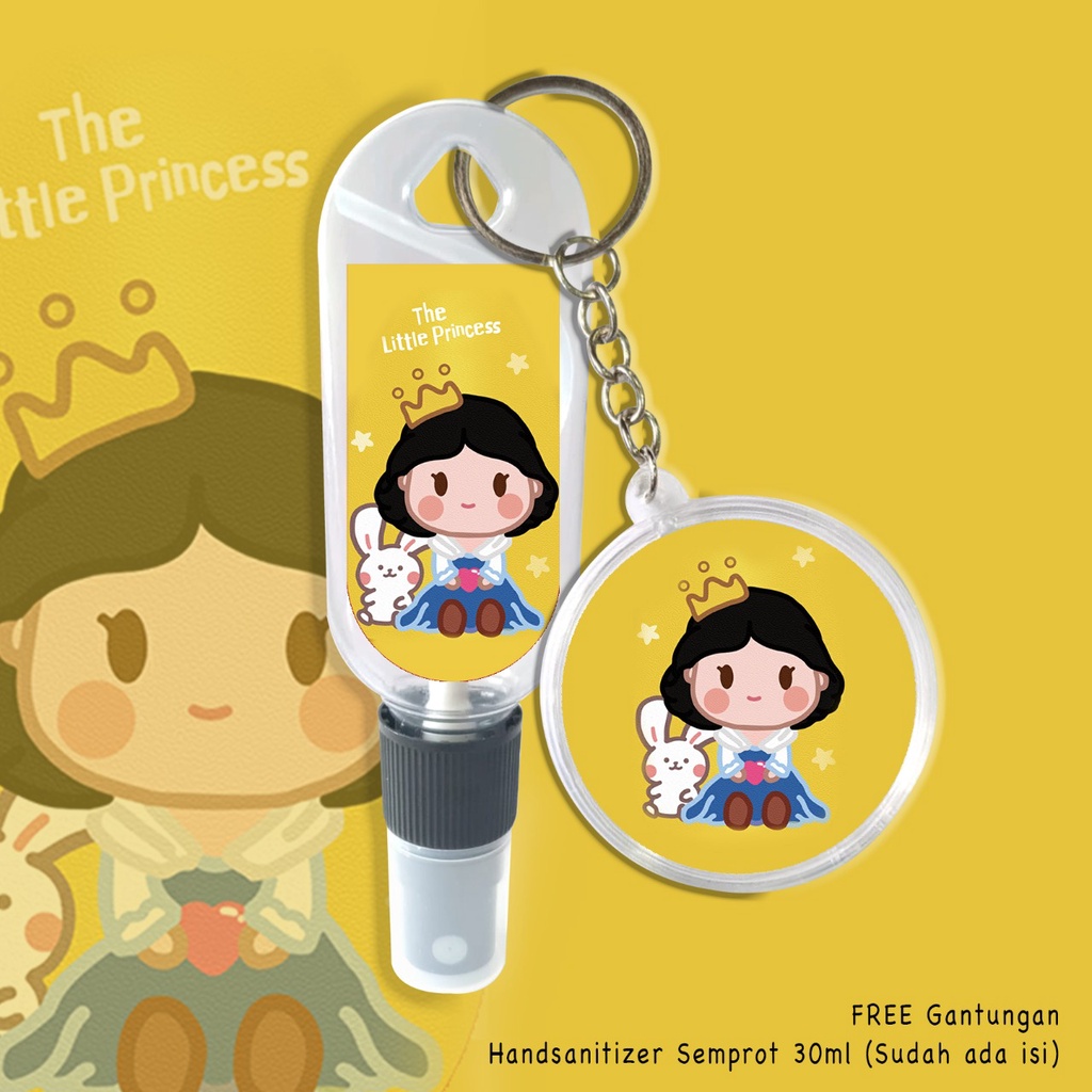 (FREE GANTUNGAN KUNCI) HAND SANITIZER THE LITTLE PRINCESS / CUSTOM / INCLUDE ISI 30 ML