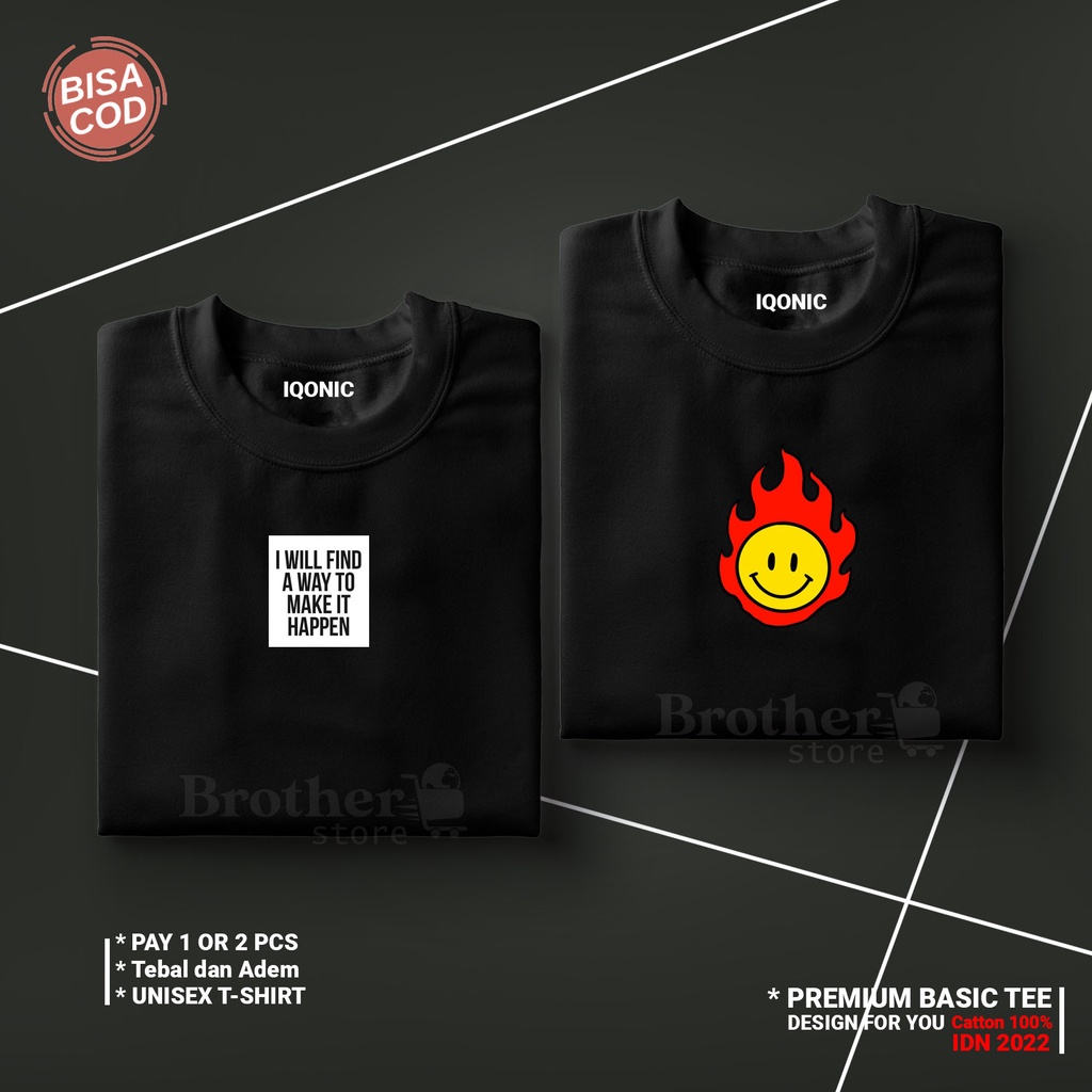 Buy 1 Or 2 PCS BROTHER STORE / Kaos Distro Pria / Kaos Distro100% Catoon Combed 24s / ArticelKFWY