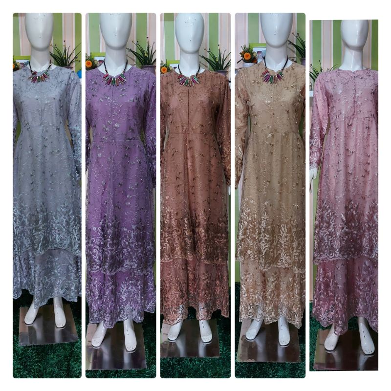 kebaya gamis pesta/kebaya busui baju pesta tulle mutiara