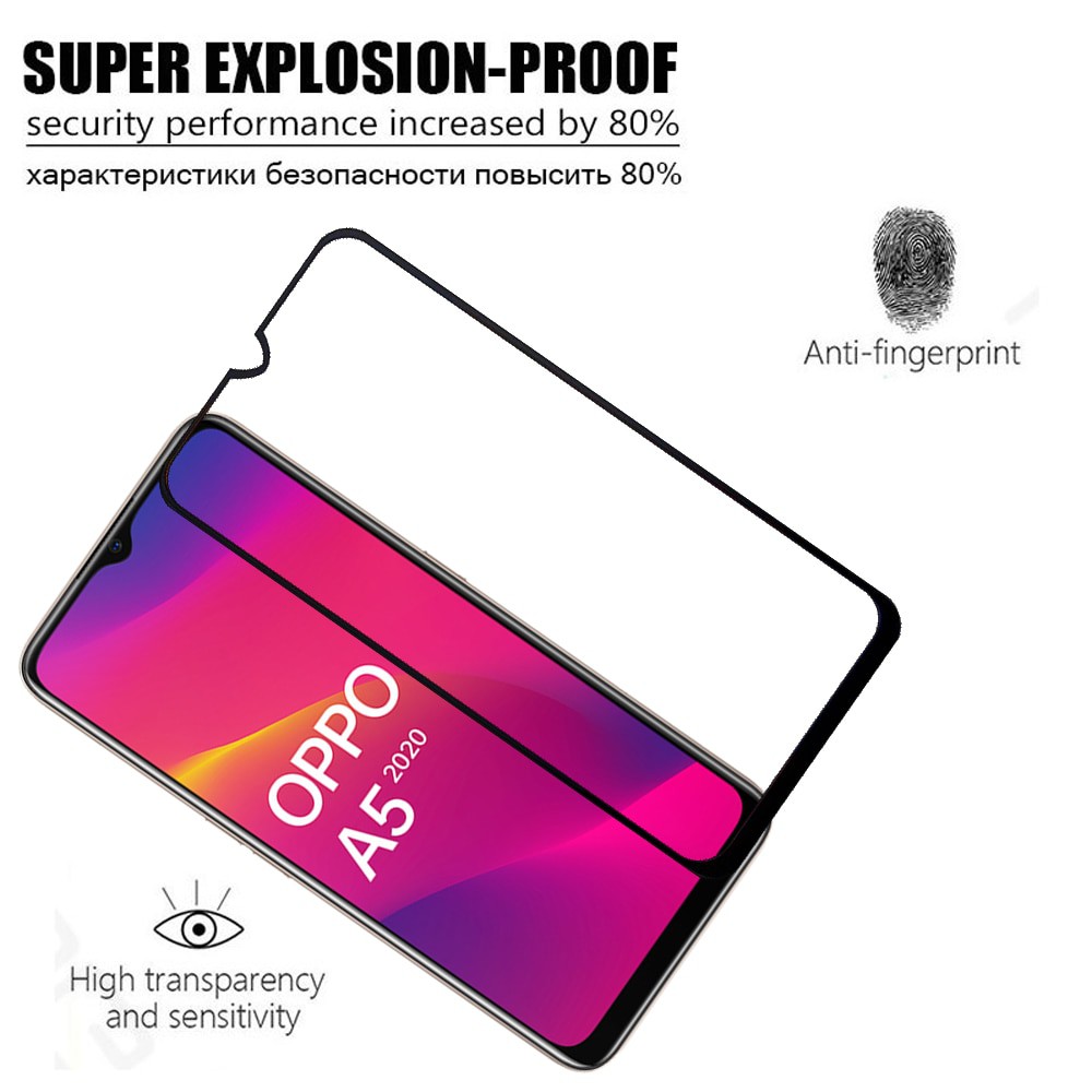 PROMO Tempered Glass OPPO A5 | A9  TG Layar FULL COVER Black Premium Glass Anti Gores Kaca