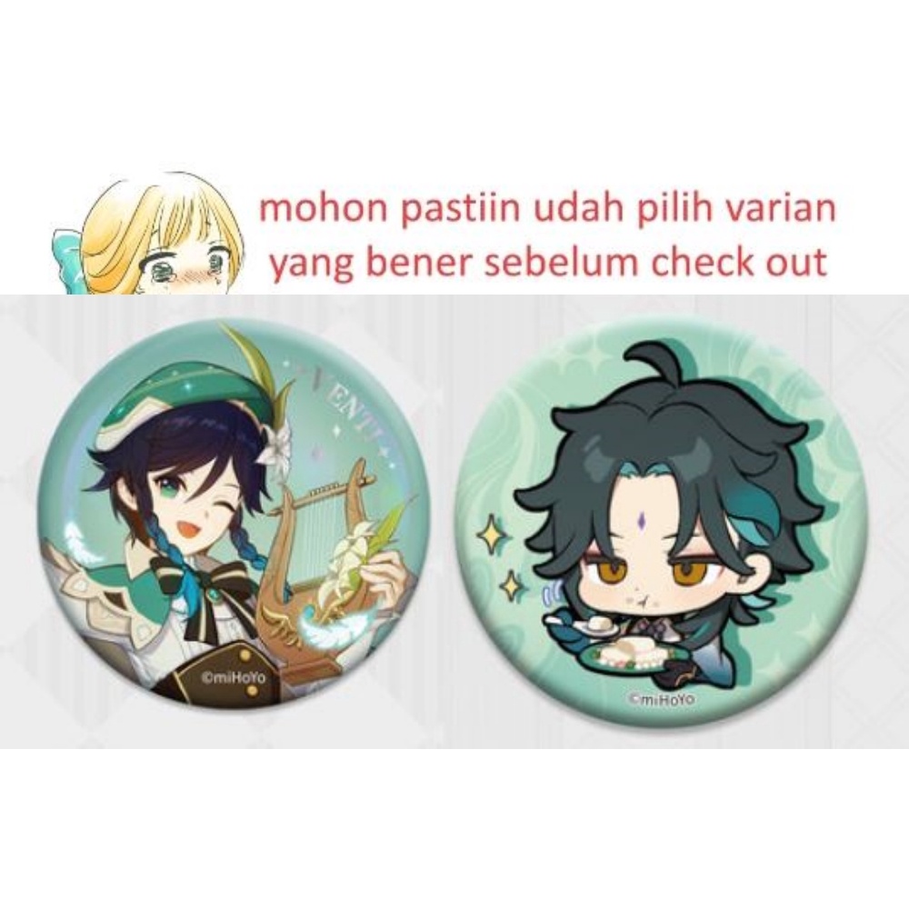 Genshin Impact Official Badge Xiao Venti Barbatos