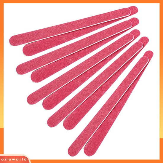 (ONWO) 10pcs Balok Buffer Pengikir Kuku Untuk Manicure / Pedicure