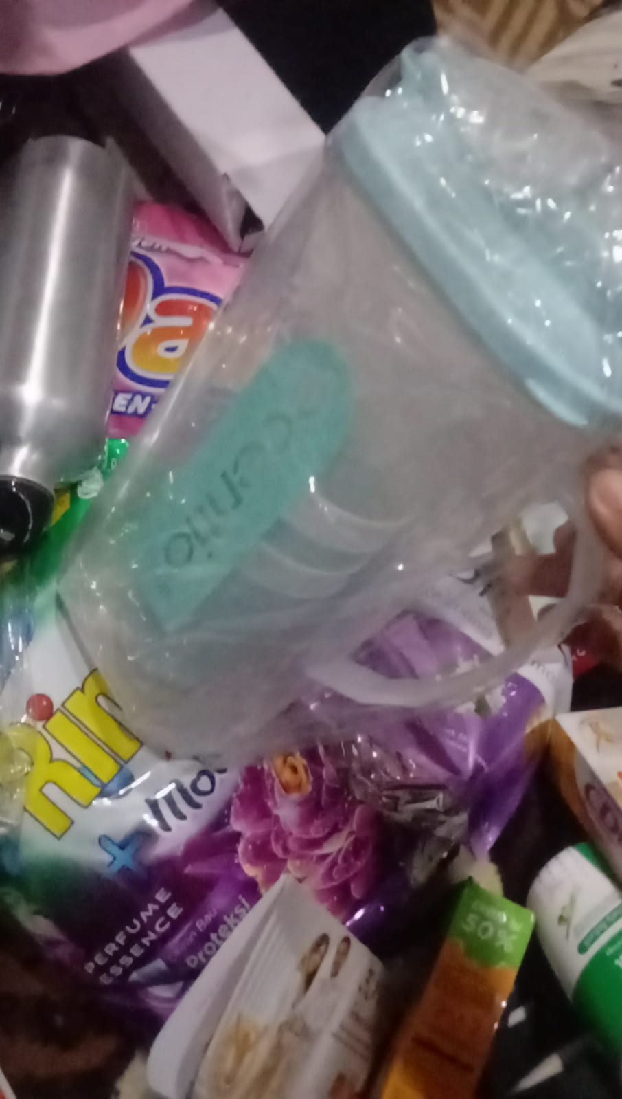 Ecentio 5 In 1 2l Teko Jus Air Teh Kopi Wadah Plastik Dengan 4 Cangkir 280ml/ Water Jug Bpa Free