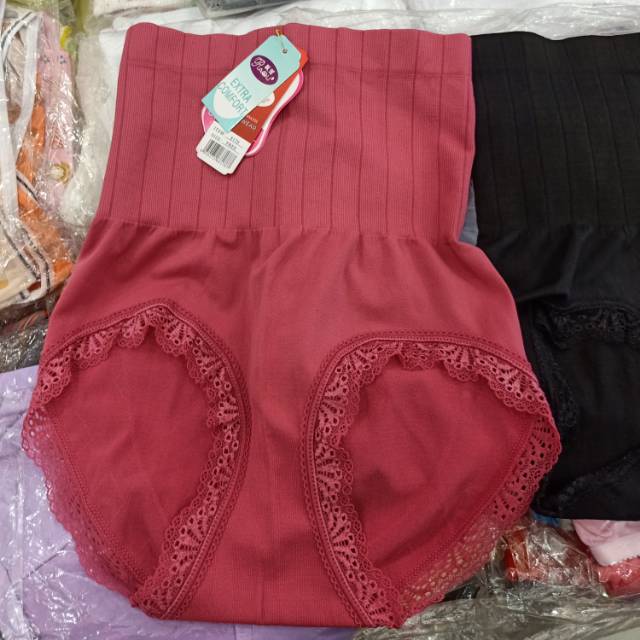(6PCS) Celana Dalam Piaoli Korset Bahan Rajut/Cd Wanita Piaoli
