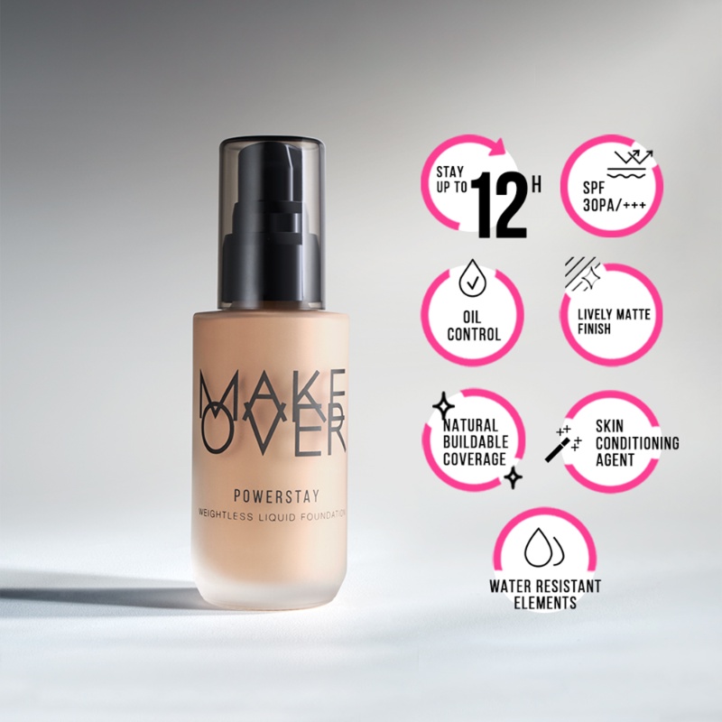 Make Over Powerstay 24H Weightless Liquid Foundation 40 ml - Matte Foundation