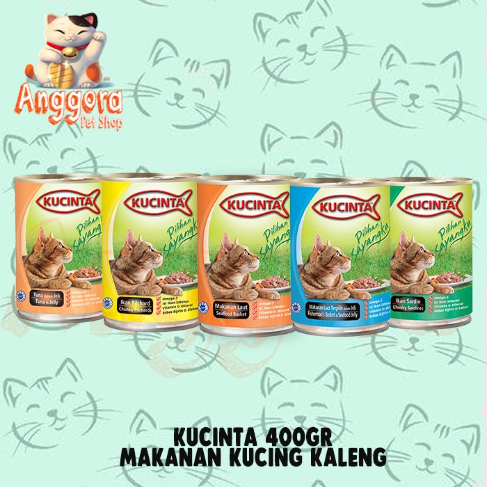 Makanan Kucing Basah Kaleng Kucinta 400gr All Varian