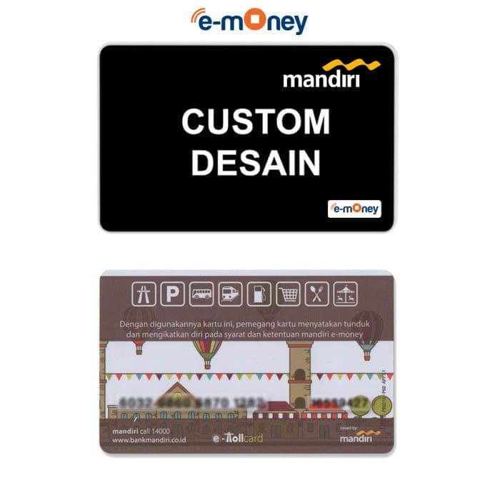 Jasa Cetak E-Toll / E-Money Kartu E-Toll E-MoneyCard Custom Print UV Flatbed Tinta Ultraviolet