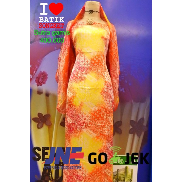 BEST SELLER Bahan sutra gamis kain batik pekalongan ikat kebaya terusan rok abaya
