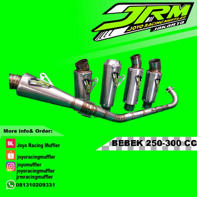 Knalpot racing bebek jrm racing muffler