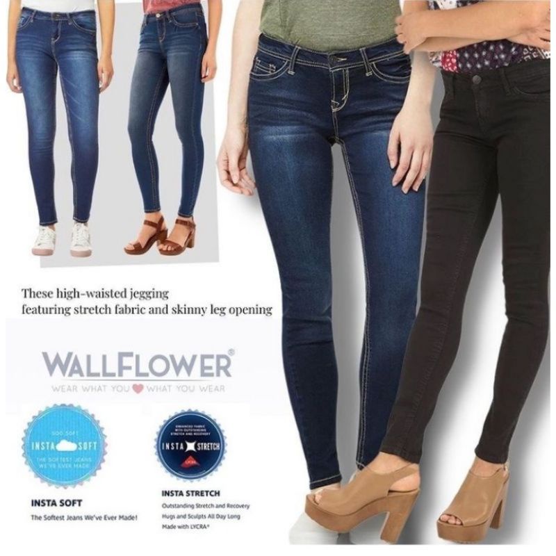 Celana Jeans Wanita Skinny Long Pants Wallflower Original Branded