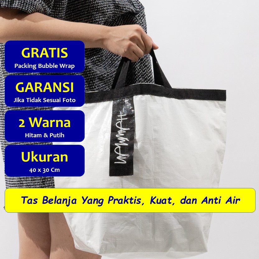 Tas Kantong Keranjang Belanja Pasar Pergi Piknik Santai Jalan Jinjing Jingjing Karung Goni Lipat Mul