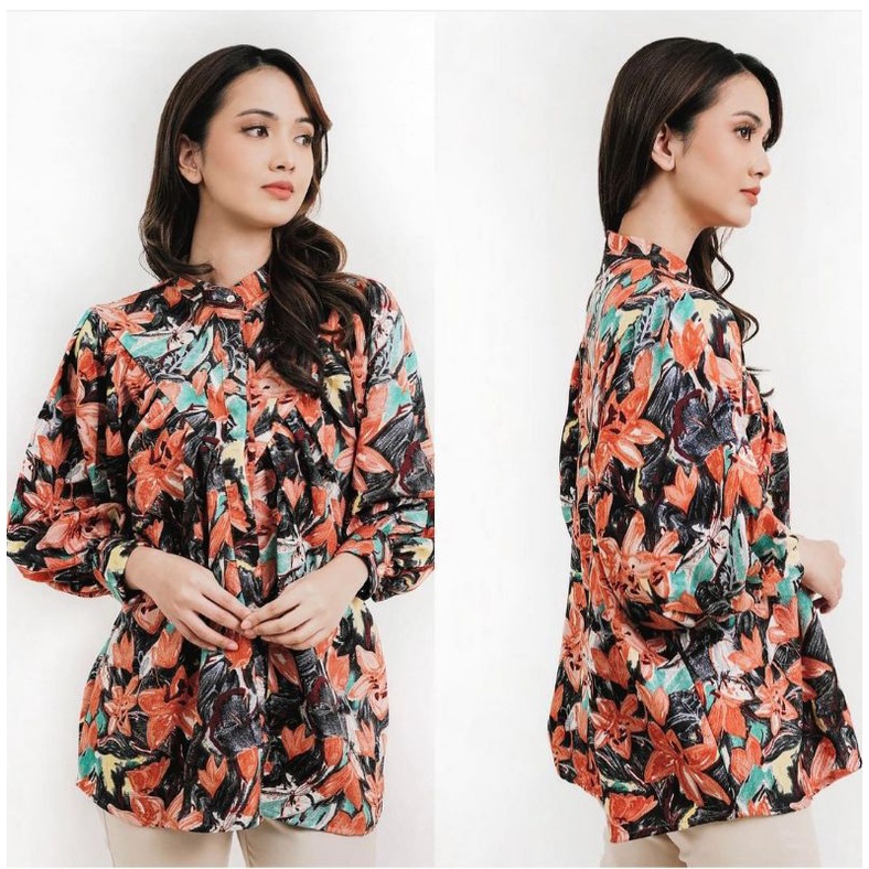 BENANG JARUM CAMILA BLOUSE BLACK SIZE S