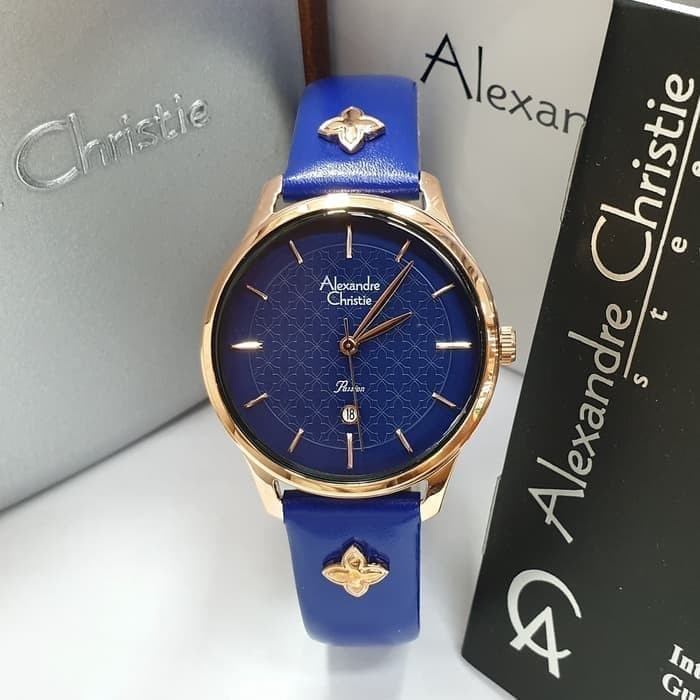 JAM TANGAN WANITA ALEXANDRE CHRISTIE AC 2777 LEATHER ORIGINAL GARANSI RESMI 1 TAHUN