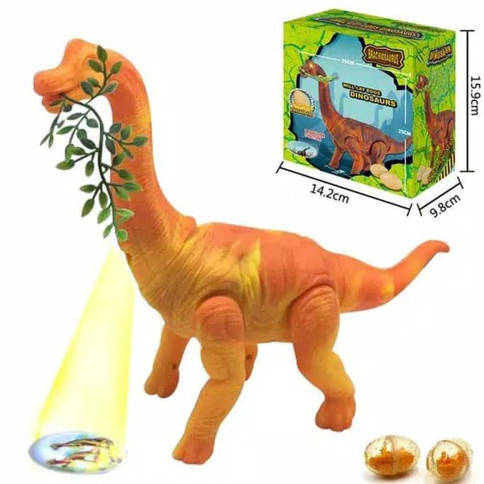 Dinosaurus Bertelur Bronthosaurus Mainan Anak Bonus Batere Aa 3 Pcs Shopee Indonesia