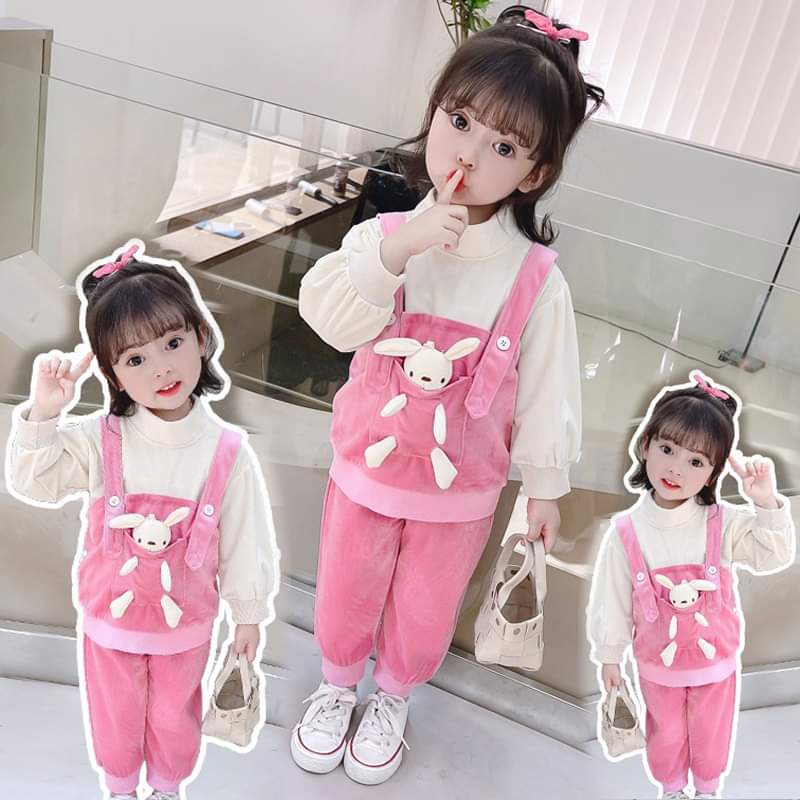 Setelan Anak Perempuan Outer Cute Doll Rabbit